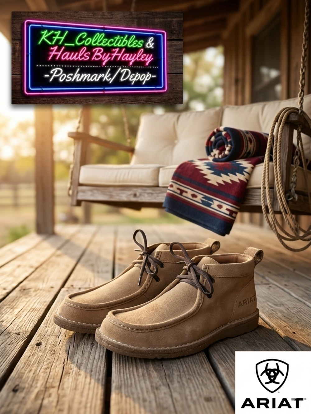 Ariat Hilo Clean Country Suede Moc Toe Boots NWOT - 7EE Wide